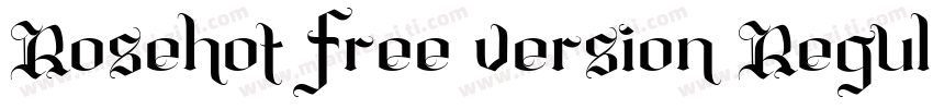 Rosehot free version Regular字体转换